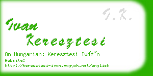 ivan keresztesi business card